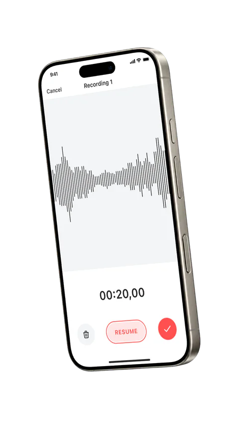 Voice Recorder - Audio Memos recording with a live waveform